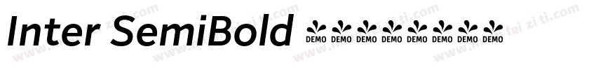 Inter SemiBold 粗体字体转换